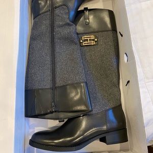 Black and gray Tommy Hilfiger Boots